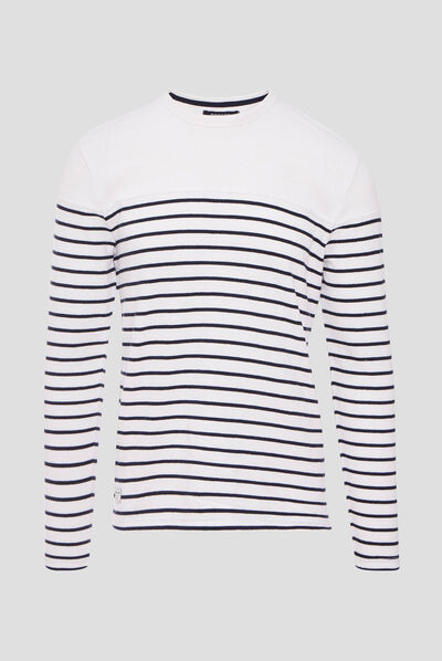 T-shirt manches longues ecru homme