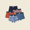 Lot 5 boxers bleu foncé homme