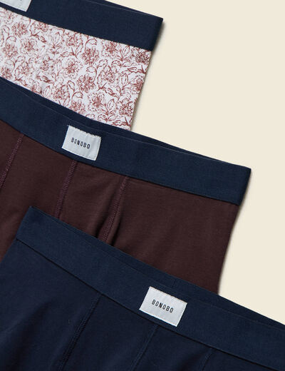 Lot de 3 boxers bleu marine homme