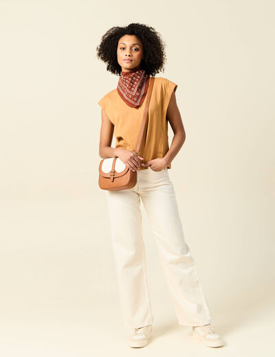 T-shirt manches courtes camel femme