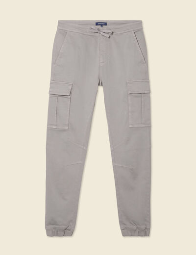 Pantalon battle bas resserré gris homme