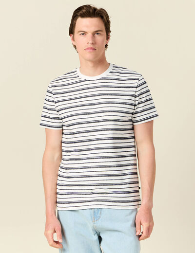 T-shirt manches courtes ecru homme