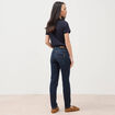 Jeans slim 7/8&egrave;me denim brut femme