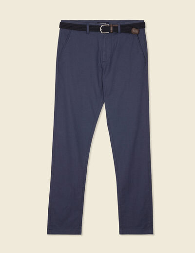 Pantalon chino straight bleu foncé homme