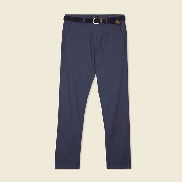 Pantalon chino straight bleu foncé homme