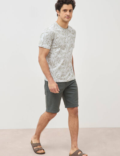 Bermuda vert kaki homme