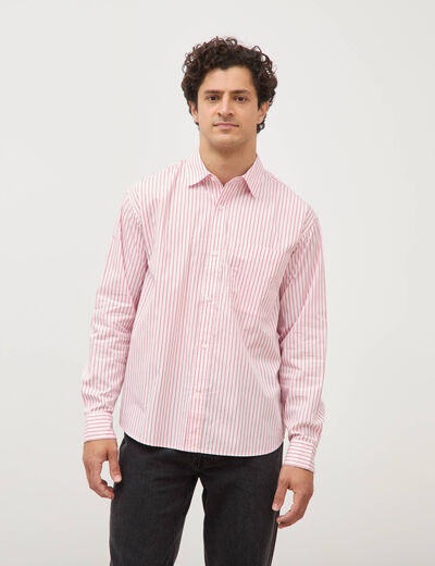 Chemise boyfriend en coton rose homme