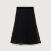 Jupe avec doublure noir femme