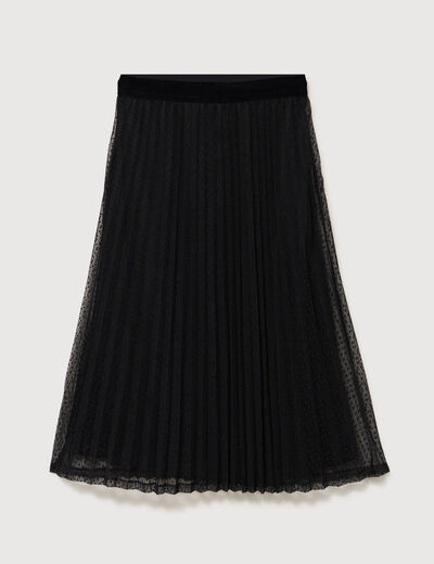 Jupe avec doublure noir femme