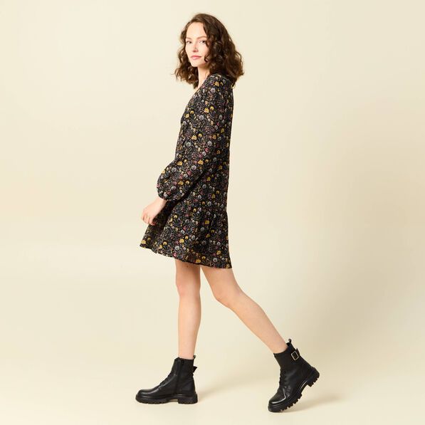 robe evasee eco responsable multicolore femme Robe évasée éco-responsable multicolore femme