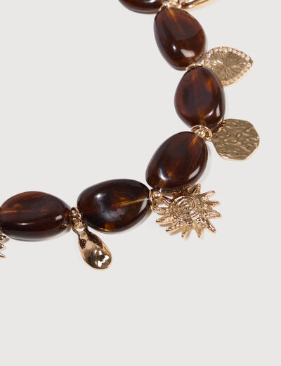 Collier camel femme