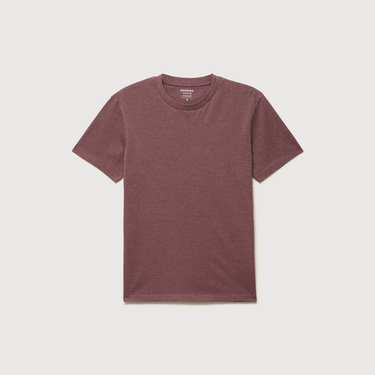 T-shirt cintr&eacute; col rond manches courtes vieux rose homme