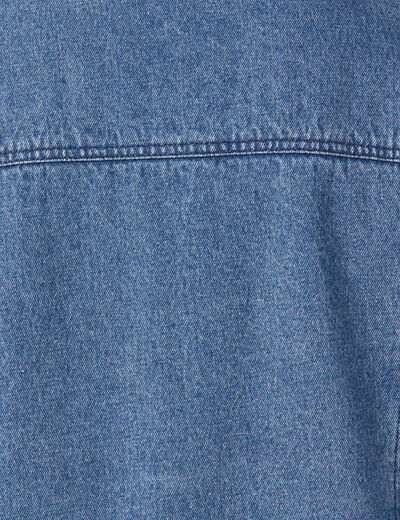Veste droite en jean denim stone homme