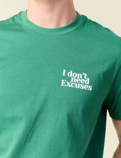 T-shirt en coton vert homme