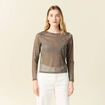 T-shirt manches longues couleur or femme