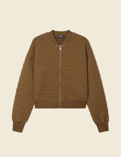 Gilet bomber matelassé vert kaki femme
