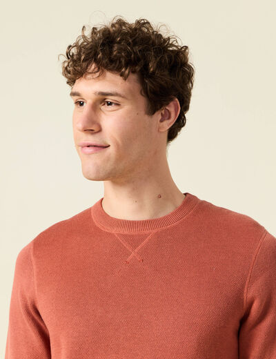 Pull manches longues rouge homme