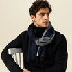 Foulard bleu marine homme