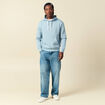 Sweat &agrave; capuche bleu clair homme