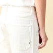 Jeans loose longueur 32 en coton denim blanc homme