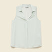Blouse sans manches vert olive femme