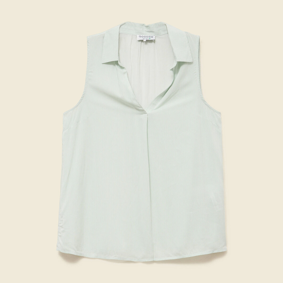 Blouse sans manches vert olive femme