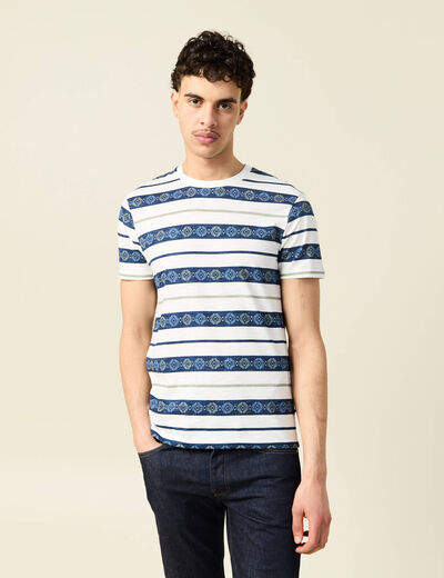 T-shirt manches courtes bleu marine homme