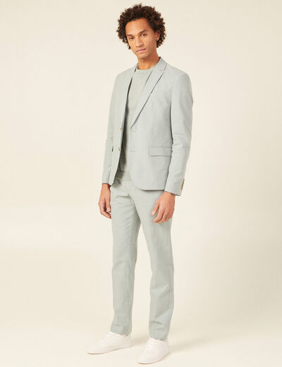 Pantalon chino straight bleu gris homme