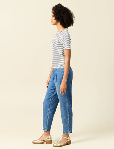 T-shirt manches courtes bleu femme
