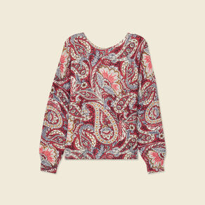 Pull manches longues vieux rose femme