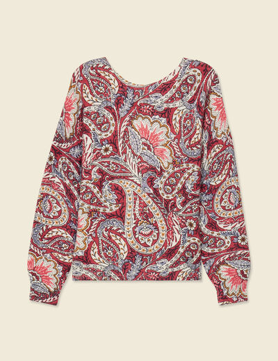 Pull manches longues vieux rose femme