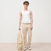 Pantalon chino avec ceinture sable homme