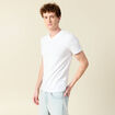 T-shirt col V homme Instinct blanc homme