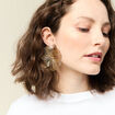 Boucles d'oreilles pendantes couleur or femme