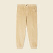 Pantalon jogger velours côtelé beige homme