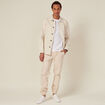 Jogger droit bas resserré beige homme