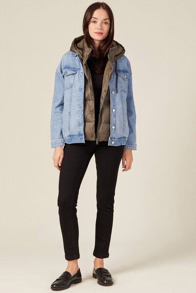 Jeans slim éco-responsable denim noir femme