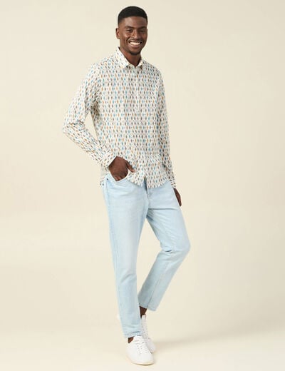 Chemise manches longues blanc homme