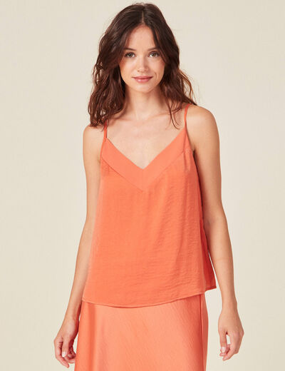 Caraco éco-responsable orange foncé femme
