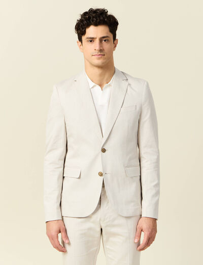 Veste blazer cintré sable homme