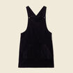 Robe chasuble trap&egrave;ze velours noir femme