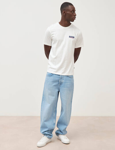 T-shirt en coton ecru homme