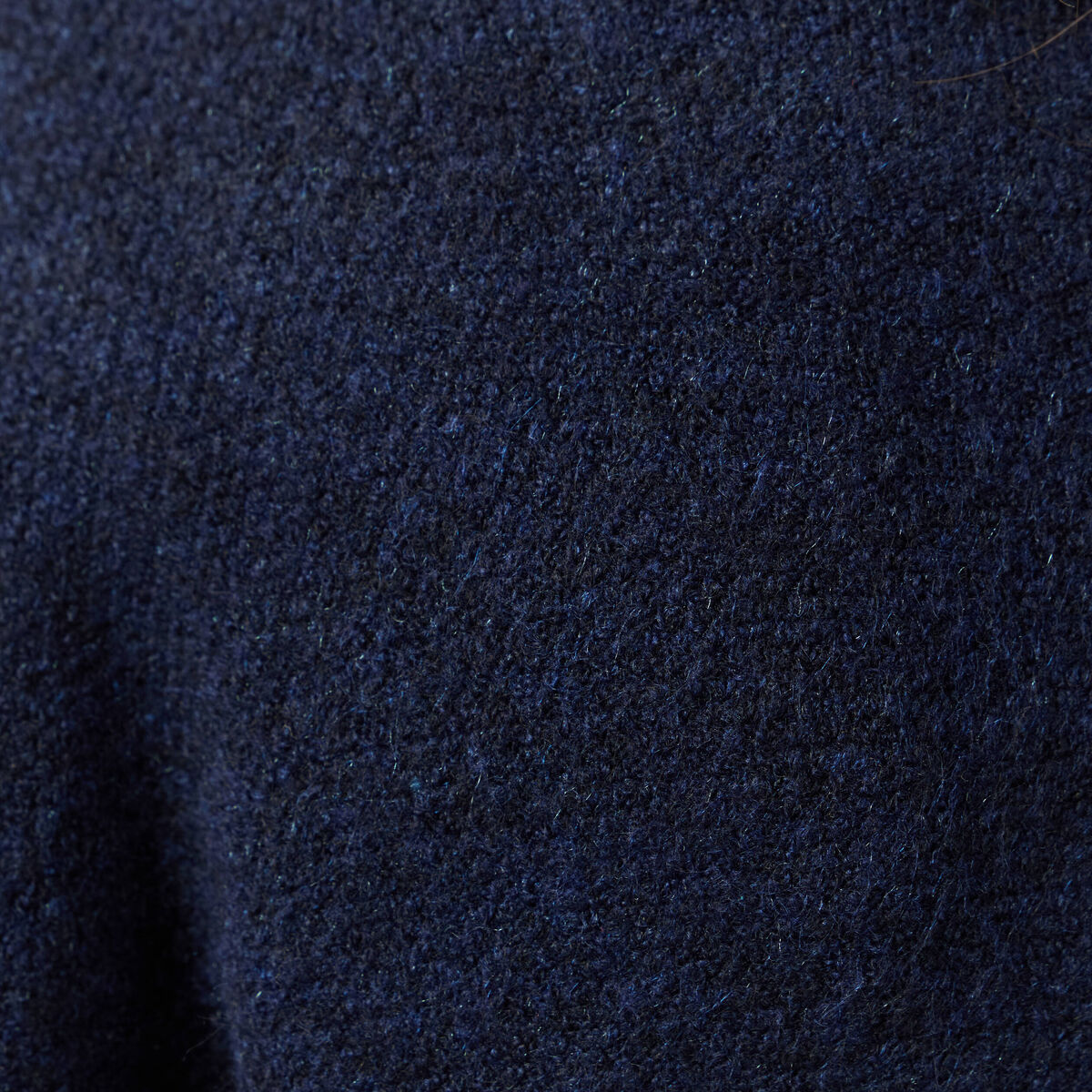 Pull manches longues bleu marine femme