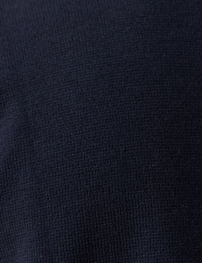 Gilet manches longues zipp&eacute; bleu marine homme