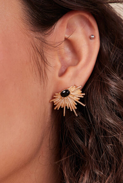 Boucles d'oreilles clous couleur or femme