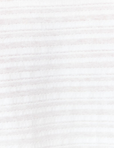 T-shirt manches 3/4 blanc femme