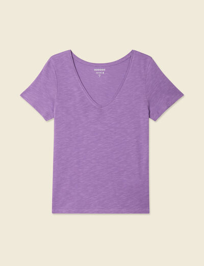 T-shirt manches courtes violet femme