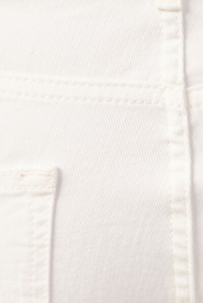 Jeans tapered 5 poches denim blanc homme