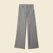 Pantalon large fluide gris femme