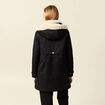 Parka droite &agrave; capuche noir femme